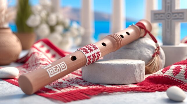 Traditional Armenian Duduk Flute with Apricot Wood and Cultural Elements