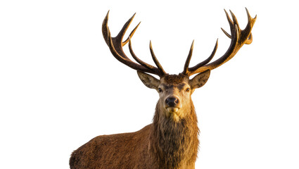 Majestic red deer stag with large antlers, full body portrait © Andrei