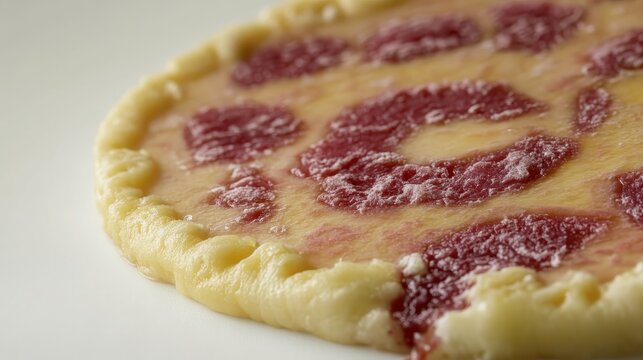 Close-up view of a freshly baked sweet tart with a golden crust and vibrant berry filling
