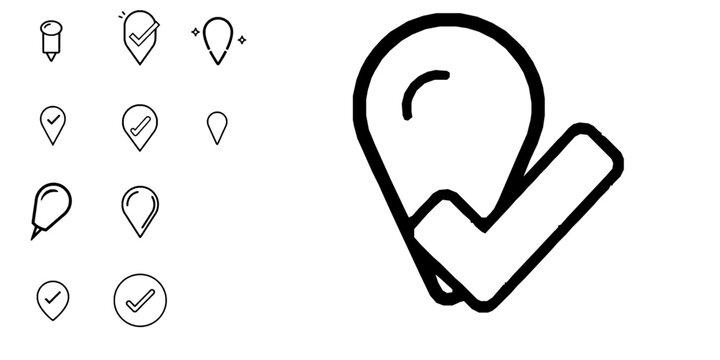Push Pin Unchecked Ui Icon Style Outline Icon