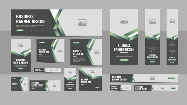 Web banner layout design set, special sale offer web ad banner set, horizontal header web banner, modern gradient cover header background for website design, social media cover ads banner