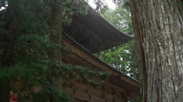 Rainy Koyasan &ndash; Danjo Garan, Koya Town, Wakayama Prefecture「雨の高野山・壇上伽藍」和歌山県高野町