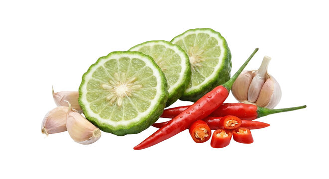 Kaffir Lime with Red Chili Peppers