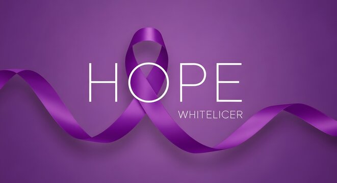 World aids day awareness purple ribbon symbol of hope and solidarity