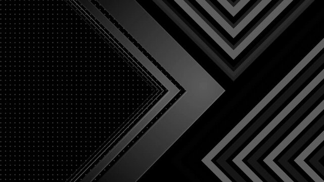 Abstract geometric background chevrons and dotted texture animation, high-contrast modern pattern