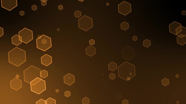 Abstract gradient background with translucent hexagon bokeh animation, soft glowing floating geometric shapes modern tech aesthetic