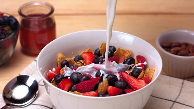 fruit salad with strawberries and blueberries