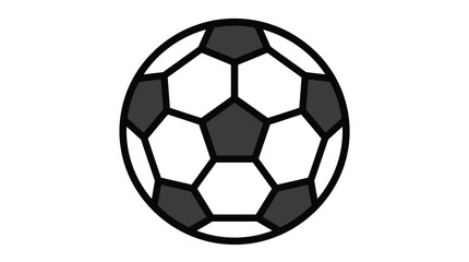 Naklejka premium Vector illustration of black and white soccer ball isolated on transparent background