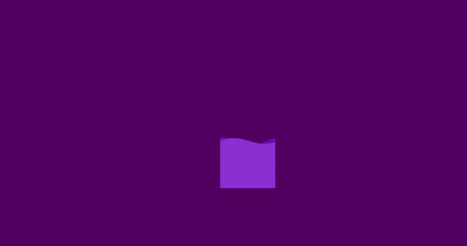 Bar graph chart waving element violet short isolated. Business cartoon animation statistic economy metaphor business backrgound space with percentage visualisation presentation round element.