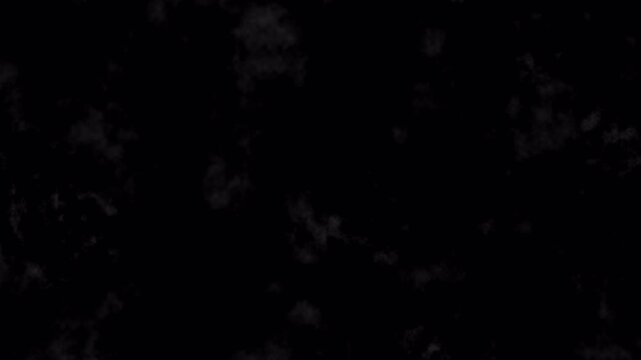 Noise, dirt, grain, dust and scratches on old damage film surface. Tv signal with bad interference, static noise background. Old film look on black background. 4K animation alpha channel