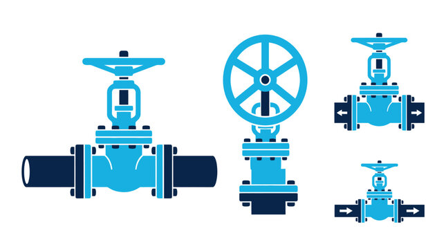 Large industrial gate valves for pipeline system management.