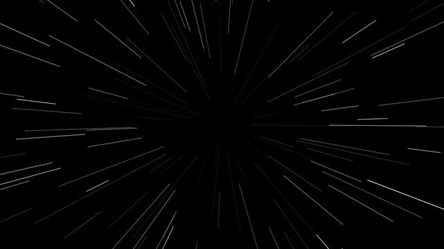 Black and White Anime Action Speed Lines Overlay 4K Alpha