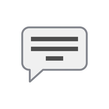 Chat bubble icon with text placeholder design