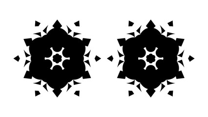 Black Geometric Mandala Shape Ornament on Transparent Background © Suraj Das