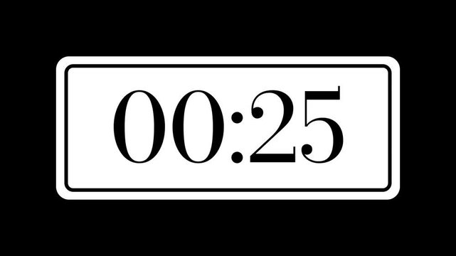 Digital countdown clock with 30 seconds left, perfect for websites, presentations, videos, and social media posts needing a sense of urgency.