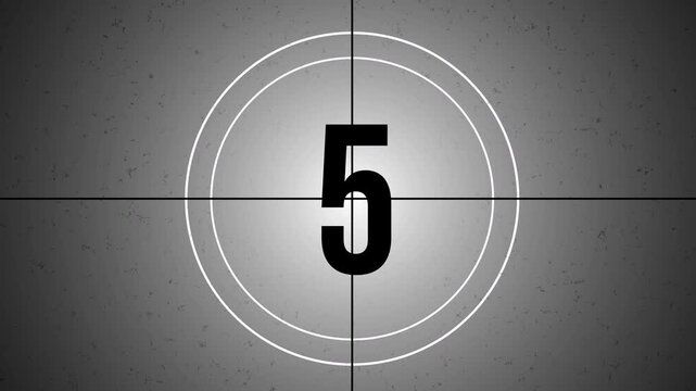 old movie style countdown glitch effect overlay. old film overlay effect film border overlay scratches. Full HD. 4k