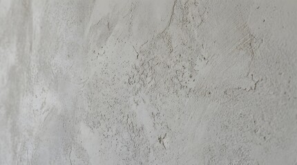 Fototapeta premium Close-up of Textured Limewash Plaster Light Gray Wall with Rough Surface for Interior Design or Construction