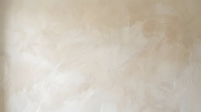 Limewash Plaster Background Full Frame Textured Beige Wall.