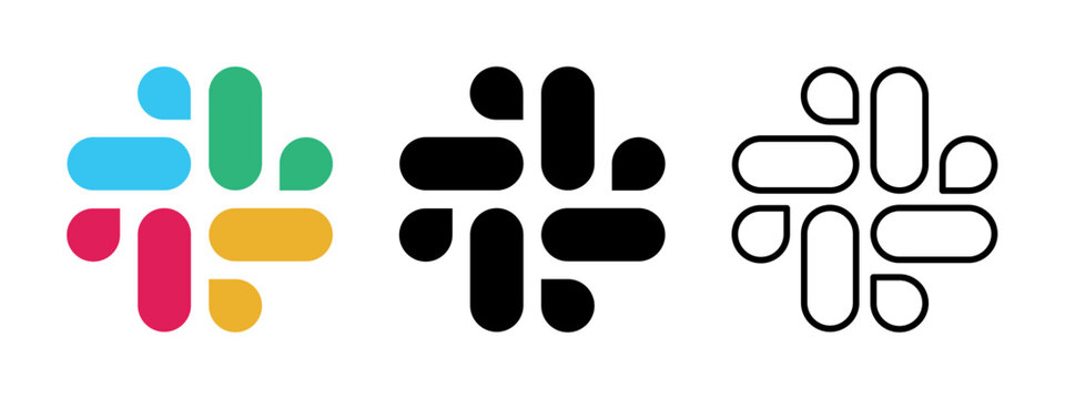 Slack logo vector icon collection 2026