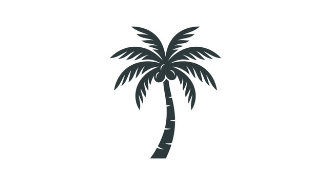 A single palm tree silhouette standing.