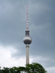 Berlin TV Tower (Fernsehturm Berlin) seen from a boat on the Spree River, Germany © Yaroslav Ivanovych