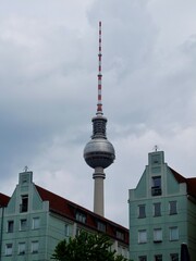 Berlin TV Tower (Fernsehturm Berlin) seen from a boat on the Spree River, Germany © Yaroslav Ivanovych