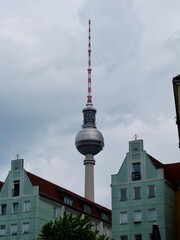 Berlin TV Tower (Fernsehturm Berlin) seen from a boat on the Spree River, Germany © Yaroslav Ivanovych