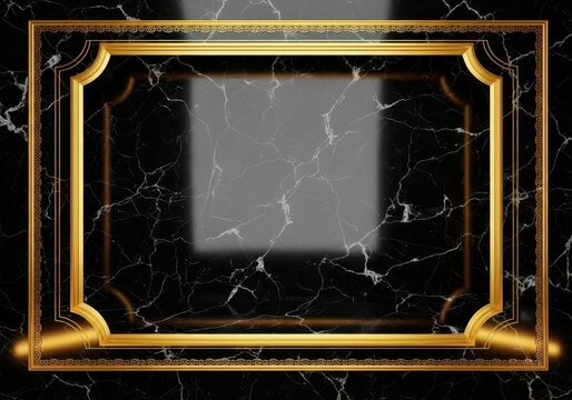 A dramatic, imposing backdrop of polished black marble and heavy gold trim, symbolizing immense wealth, luxury, and haughty exclusivity, marble, wealth, background