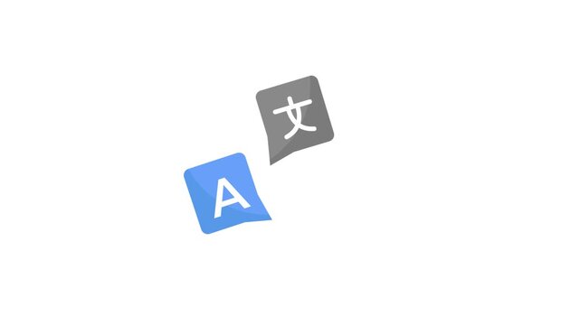 Flat Vector Animation of Rotating Speech Bubbles for Language Translation Concept