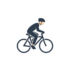 Obraz premium Cyclist Riding Through a Minimalist Urban Landscape
