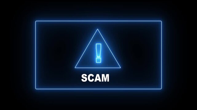 Caution sign data unlocking hackers. Malicious software, virus and Scam, System warning hacked alert, scam on online network, data breach, risk of website. compromised information concept.4k video.