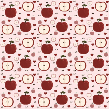 seamless pattern with apples