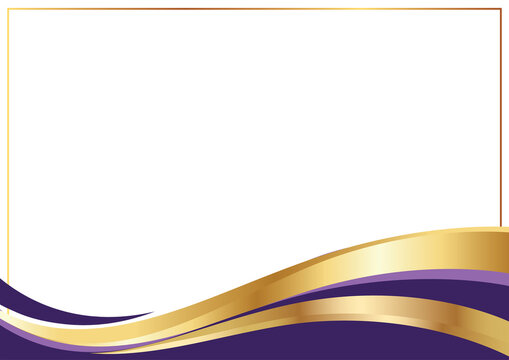 luxury diploma certificate background template with amethyst gold wavy line