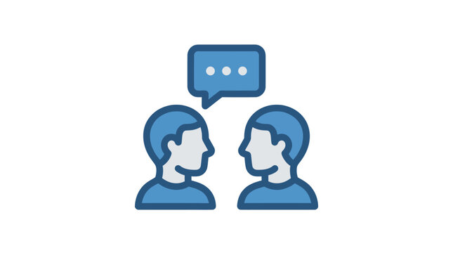 Two People Talking Communication.