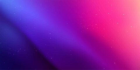 Abstract Purple and Blue Background with Glowing Stars, Neon Light Waves and Aurora Motion Energy, Futuristic Space Texture Wallpaper Design © Bepari
