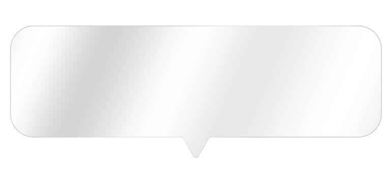 Clear glass message boxes rounded corner shape on transparent backgrounds illustration png file