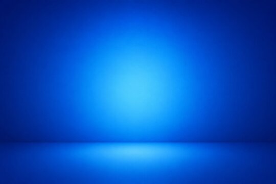 Blue Studio Gradient Background with Reflective Floor for Product Display