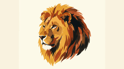 Watercolor Lion Wildlife Painting © Bima