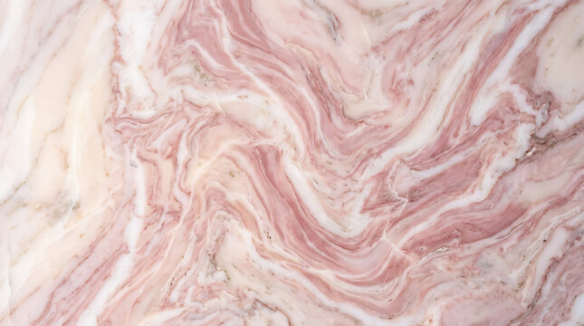 Elegant pink and white marble abstract pattern with delicate swirling veins, suitable for luxurious design.