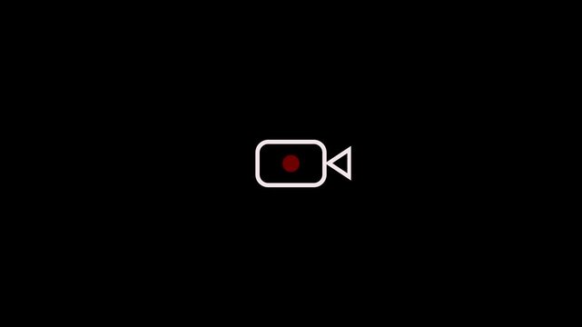 Video recording icon. Video recording vector motion picture signs graphic web simple digital icon 4K video.