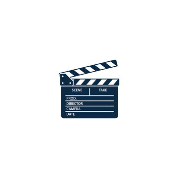 Film crew prepares for shooting with clapperboard on set