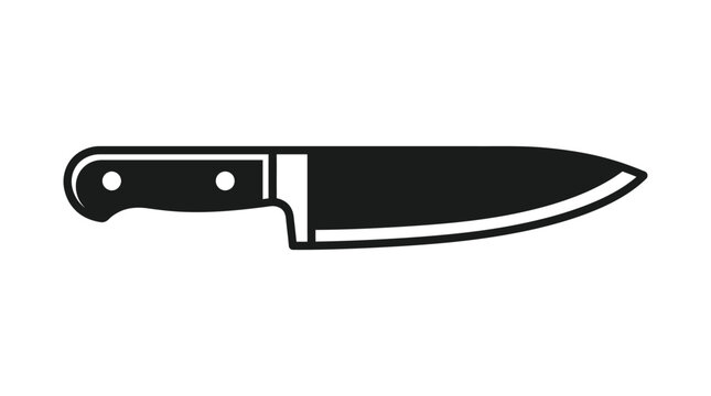 Chef s Knife Silhouette On White Background