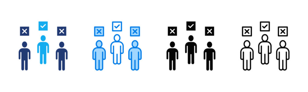 Staff Recruitment Icon sheet multiple style collection