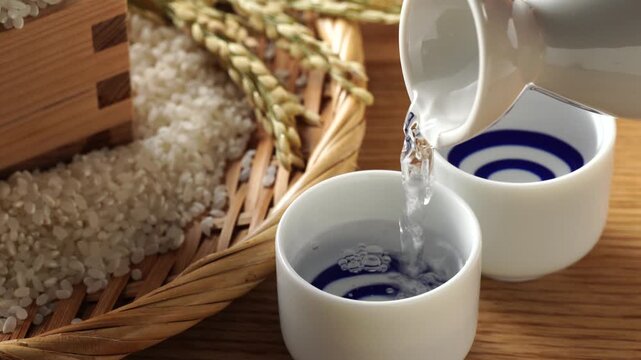 日本酒を注ぐ