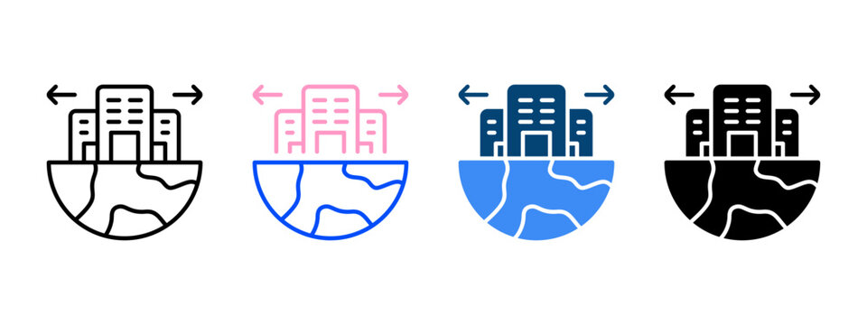 Outsourcing Business Service Icon for Operational Efficiency and Cost Management