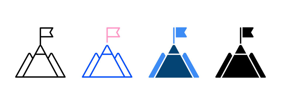 Mission Statement Planning Icon for Corporate Vision and Organizational Strategy