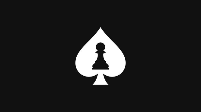 Chess pawn icon integrated inside a spade suit symbol.