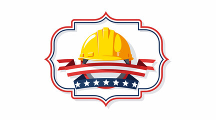 Fototapeta premium construction worker safety logo