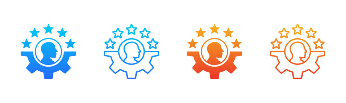 Employee Talent Icon sheet multiple style collection