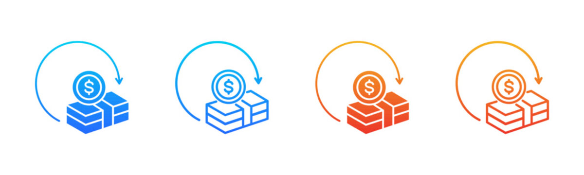 Employee Payroll Icon sheet multiple style collection